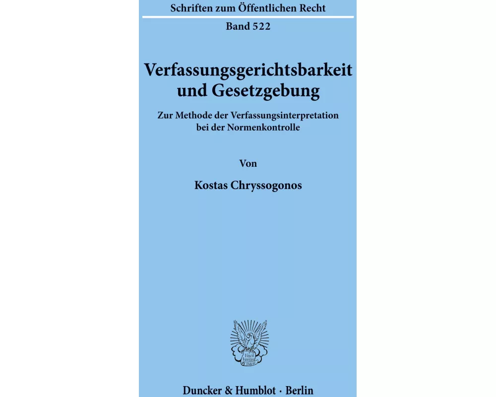 Verfassungsgerichtsbarkeit und Gesetzgebung
