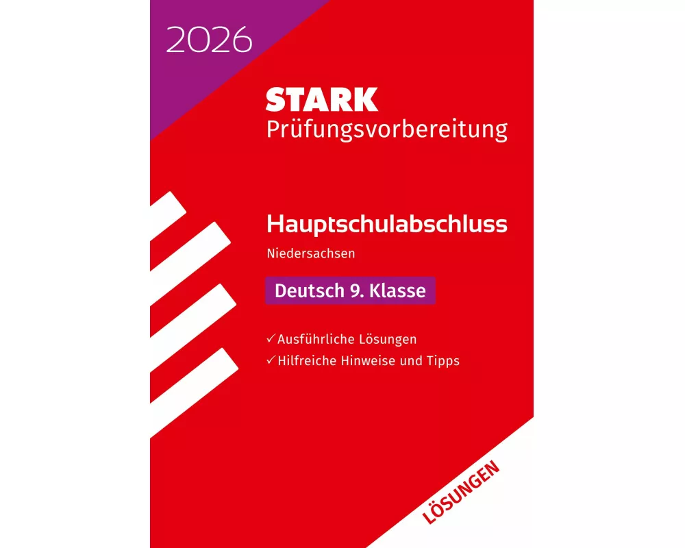 STARK Lösungen zu Deutsch 9. Klasse - Hauptschulabschluss 2026 Niedersachsen - Prüfungsvorbereitung