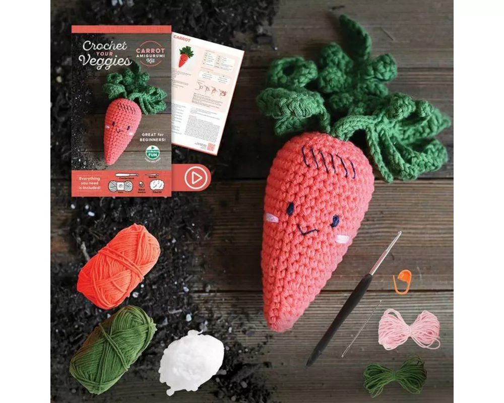 Crochet Your Veggies Amigurumi Kit Carrot