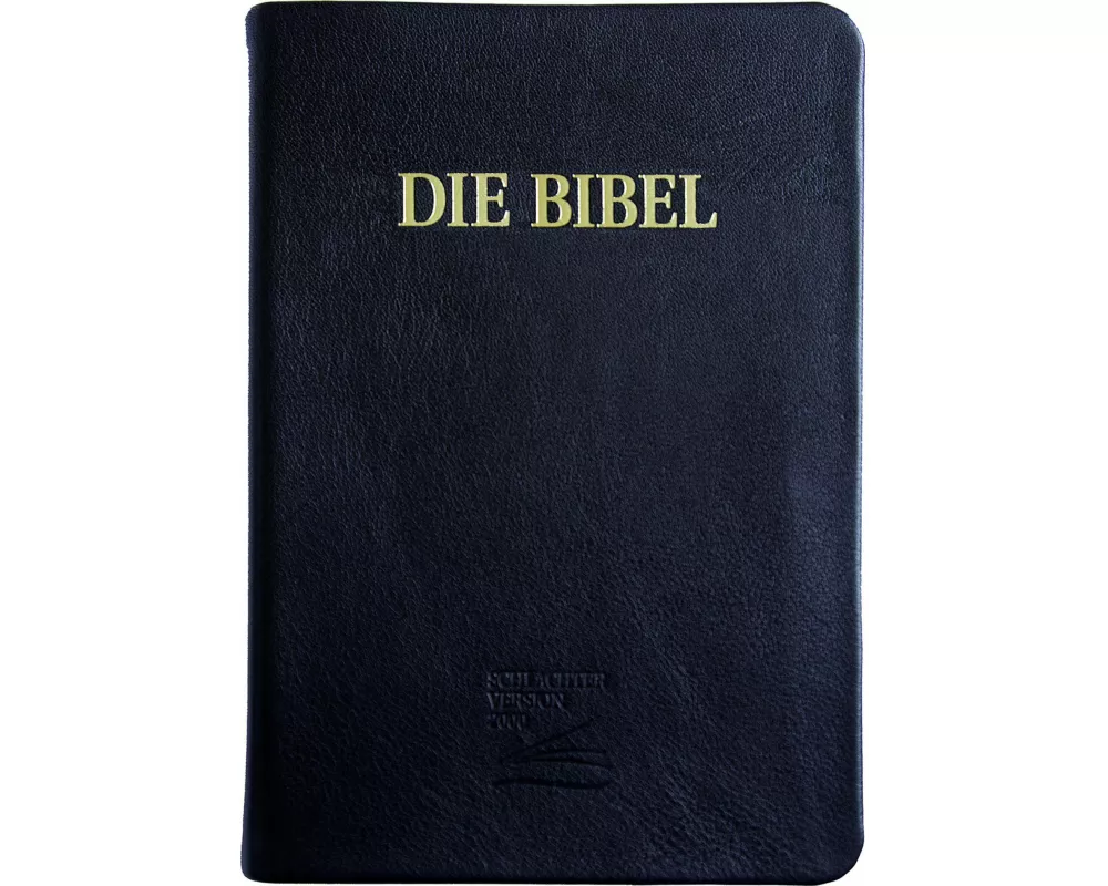 Schlachter 2000 Bibel - Großdruckausgabe (Softcover, schwarz, Goldschnitt)