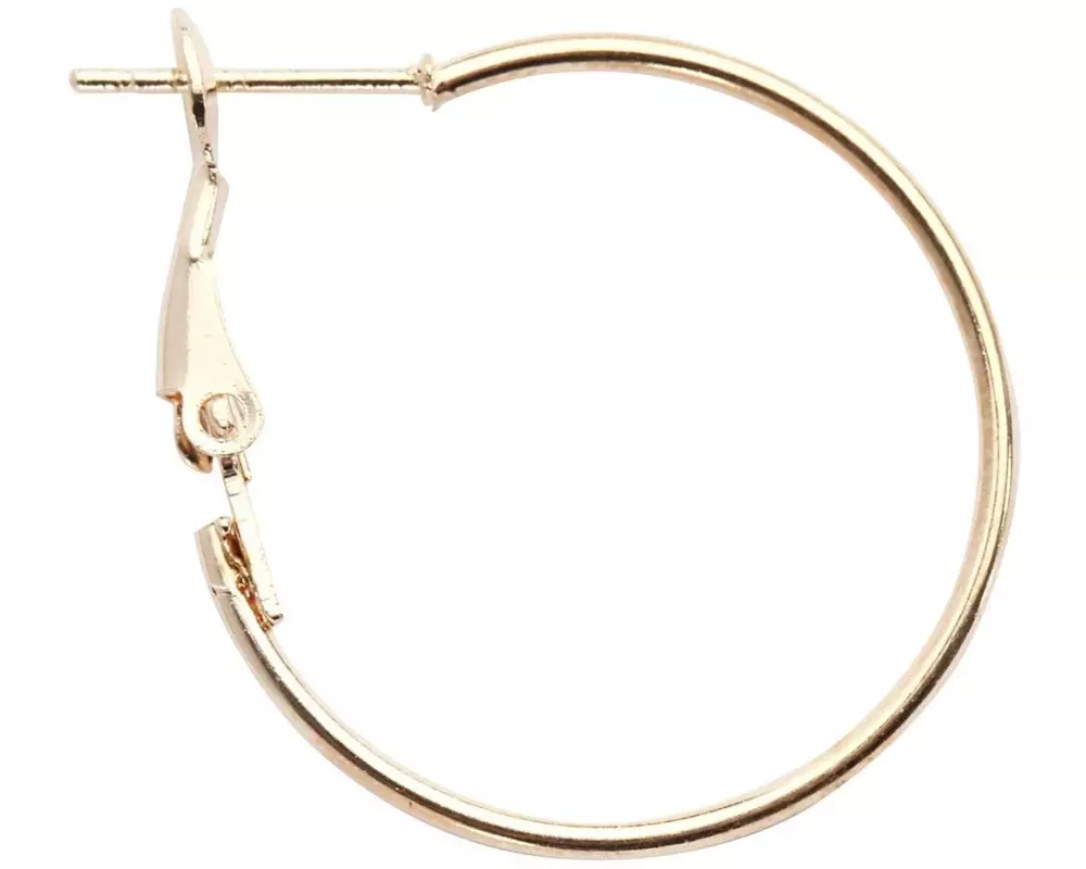 Creativ Company Ohrring Rund, vergoldet 25 mm, 8 Stück