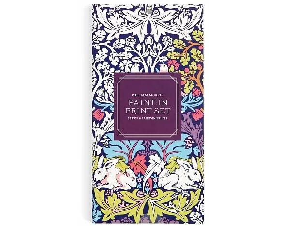 William Morris Paint-In Postcard Set