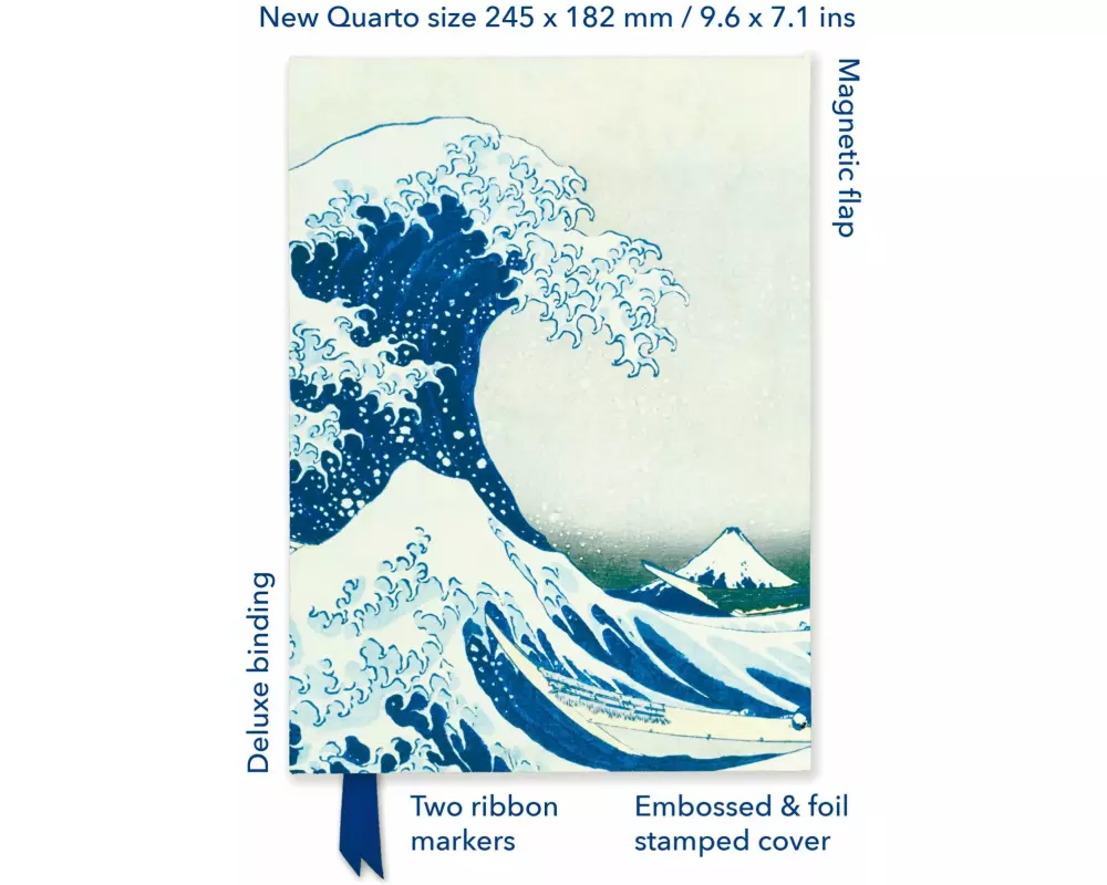 Katsushika Hokusai: The Great Wave (Foiled Quarto Journal)