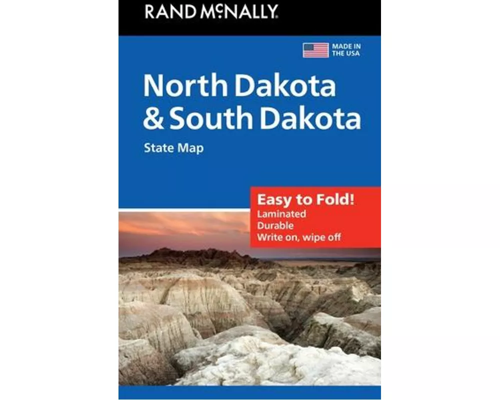 Rand McNally Easy to Fold: North Dakota, South Dakota Laminated Map
