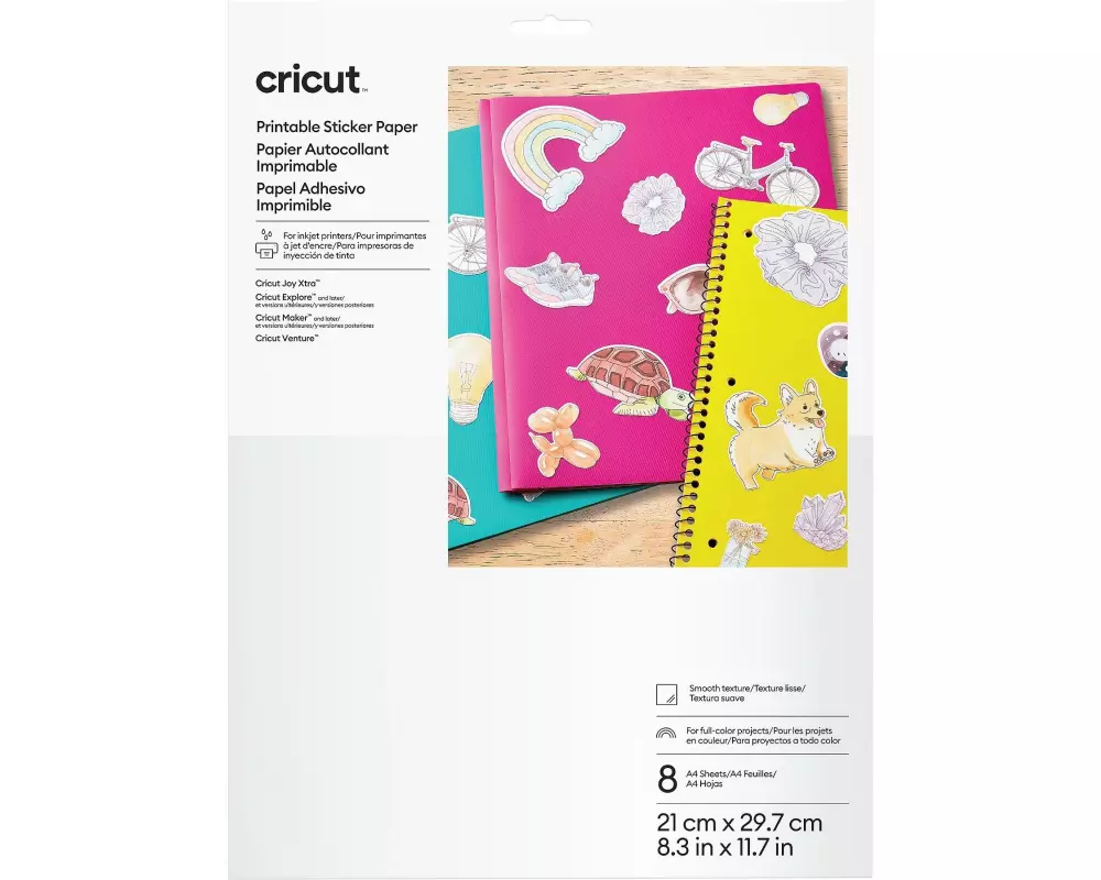 Cricut Sticker Paper A4, 0 g/m², Weiss