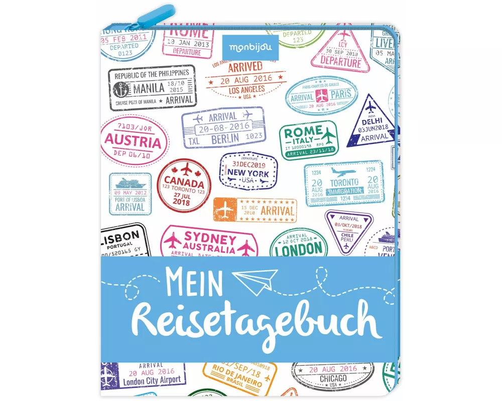 Mein Reise-Tagebuch - Eintragbuch mit Reißverschluss