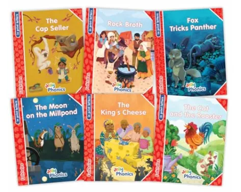 Jolly Phonics Folktales Red Readers (Level 1) Complete Set (1-6)