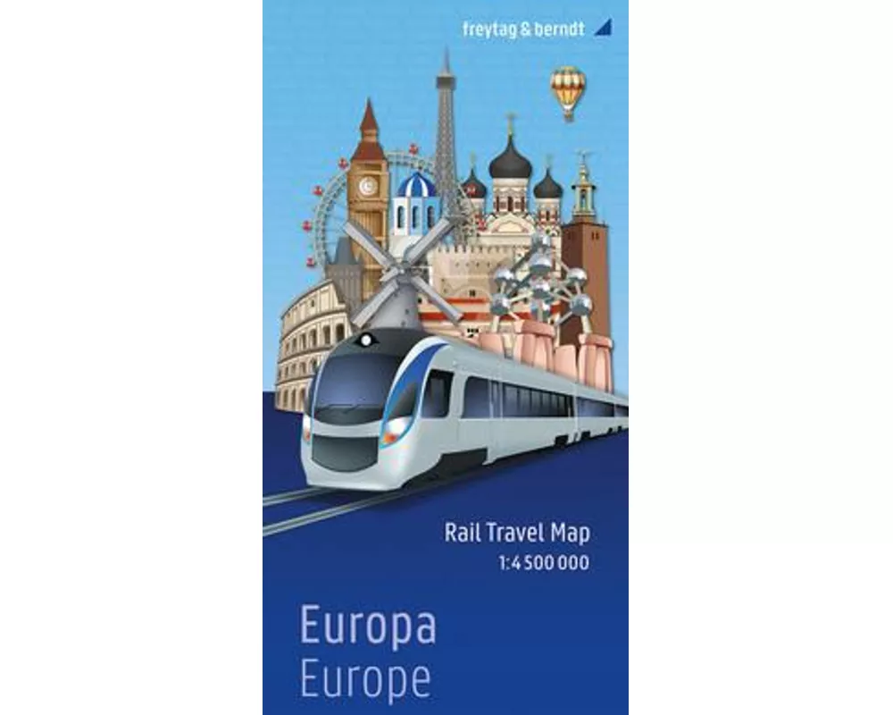 Europa, Rail Travel Map 1:4.500.000, freytag & berndt