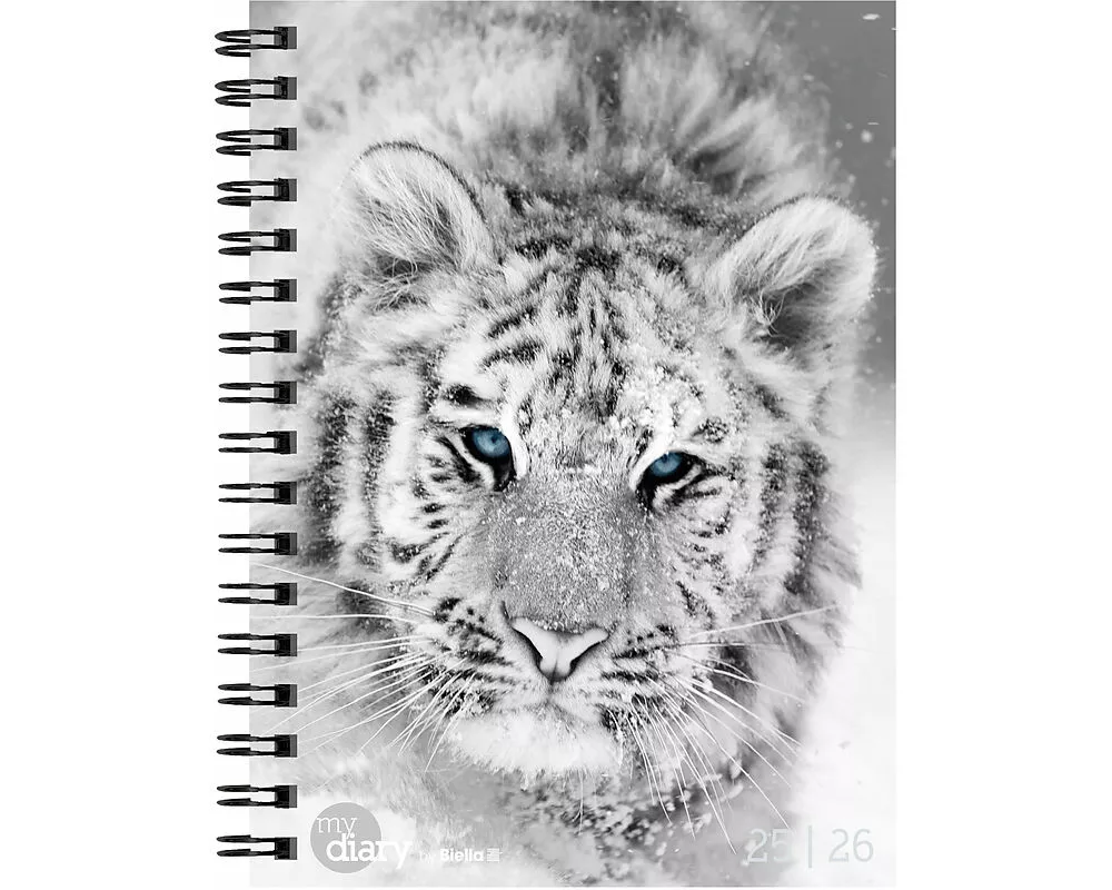 Biella Schüleragenda mydiary, Wire-O, 12x16,5 cm, 3½ Tage pro Seite, Black & White