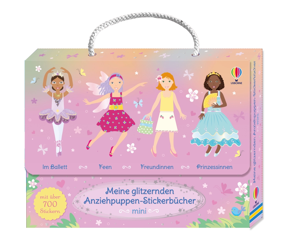 Meine glitzernden Anziehpuppen-Stickerbücher mini: Im Ballett, Feen, Freundinnen und Prinzessinnen