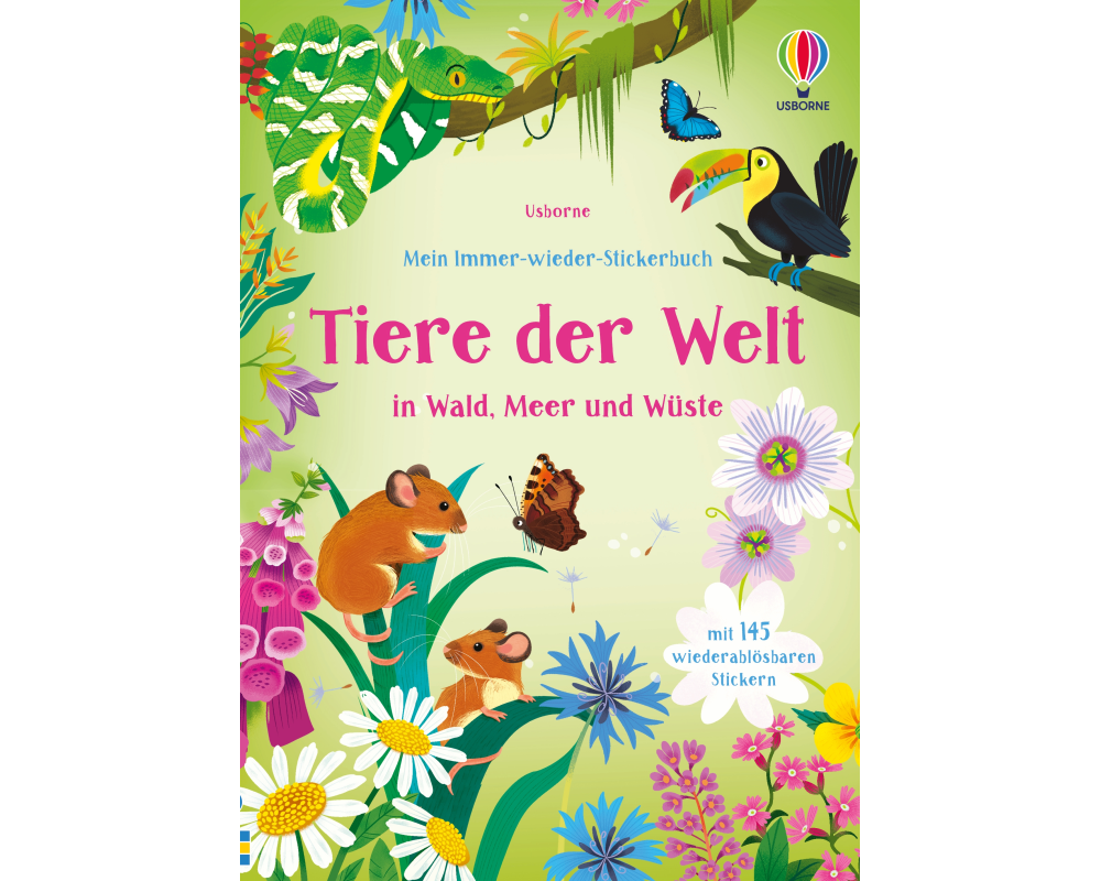 Mein Immer-wieder-Stickerbuch: Tiere der Welt