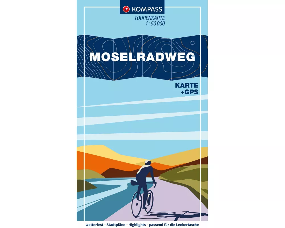 KOMPASS Fahrrad-Tourenkarte Moselradweg von Schengen nach Koblenz 1:50.000