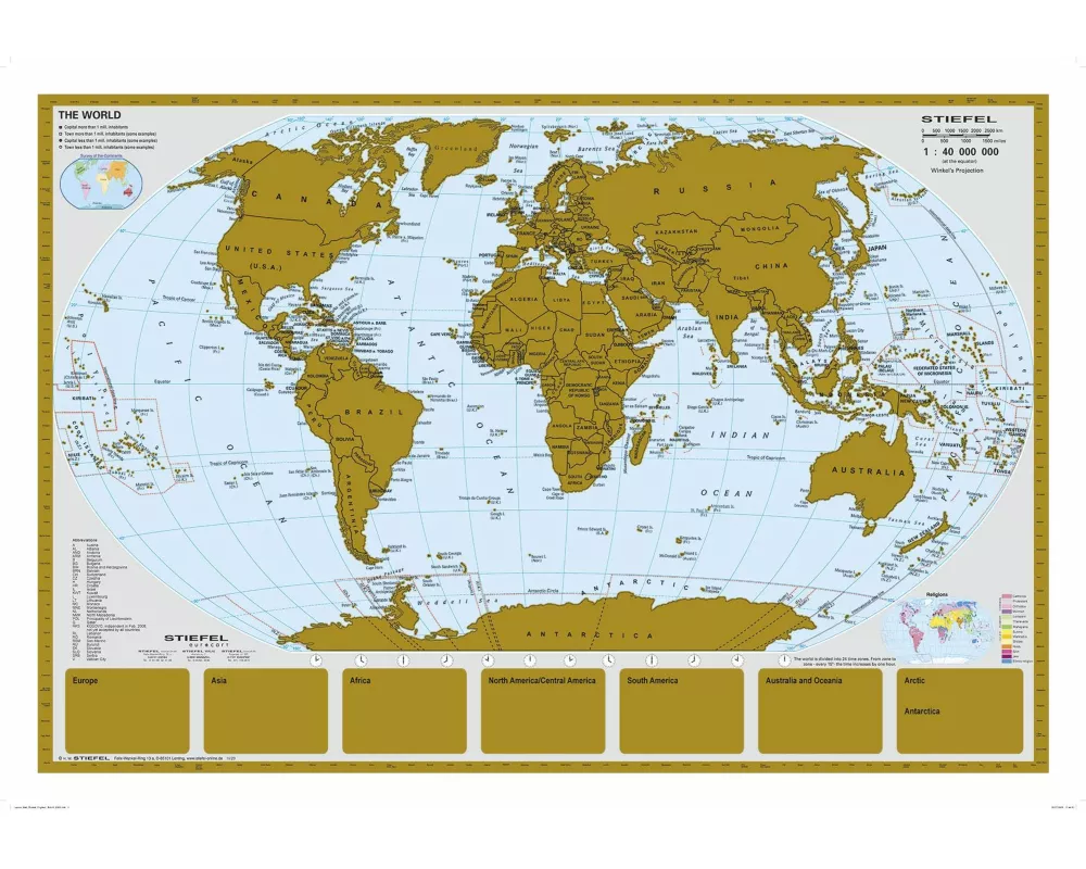 Scratchmap/Rubbelkarte THE WORLD