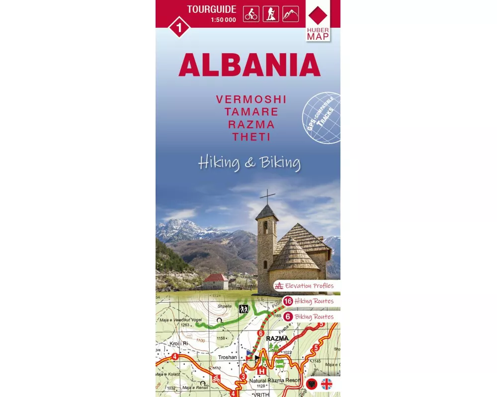 Albania hiking & biking 1:50000