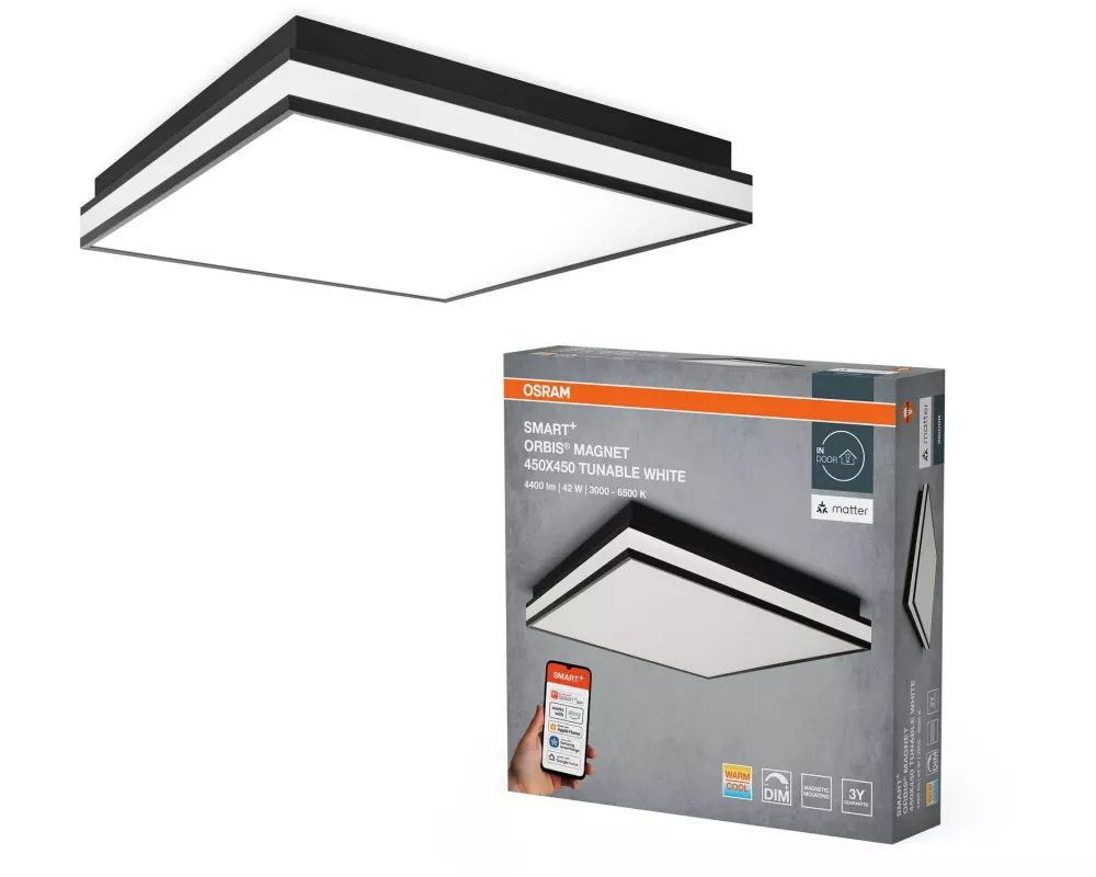 OSRAM Deckenleuchte SMART+ Orbis Magnet 45 x 45 cm, TW