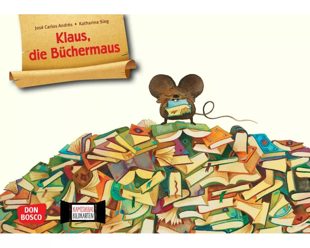 Klaus, die Büchermaus. Kamishibai Bildkartenset