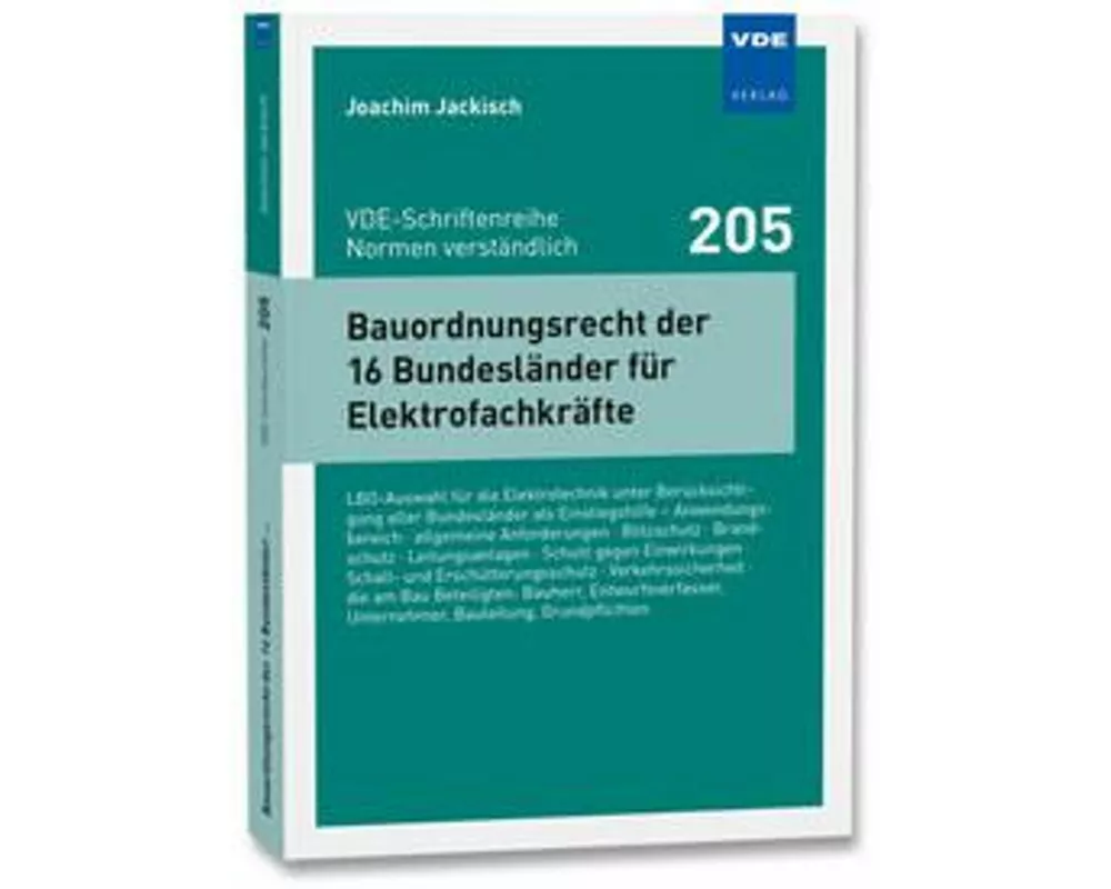 Bauordnungsrecht der 16 Bundesländer für Elektrofachkräfte