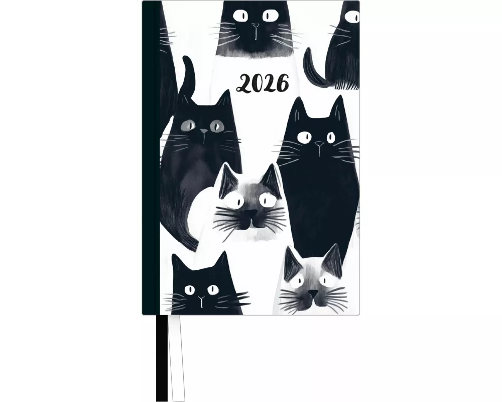 DUMONT - Cats Taschenkalender 2026 – Terminplaner mit Wochenkalendarium – 11 x 16 cm – Für Katzen-Fans mit White Cat-Motiven