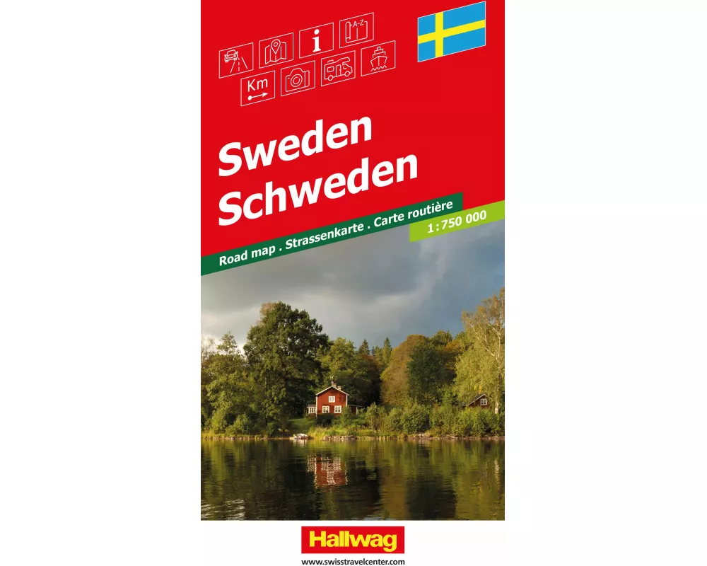 Hallwag Strassenkarte Schweden 1:750.000