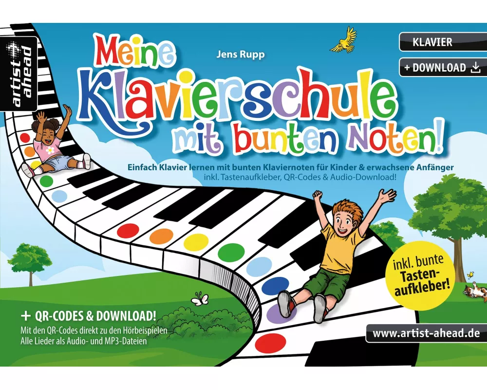 Meine Klavierschule mit bunten Noten!