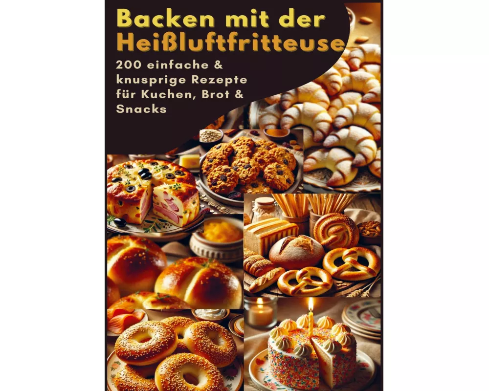 Backen mit der Heißluftfritteuse: 200 einfache & knusprige Rezepte für Kuchen, Brot & Snacks