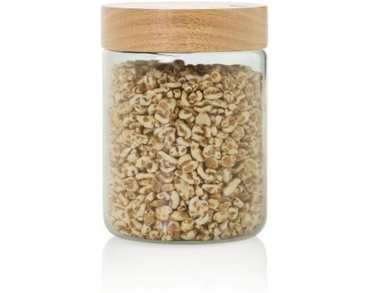 AdHoc Vorratsdose PureJar 0.8 l, Transparent/Braun