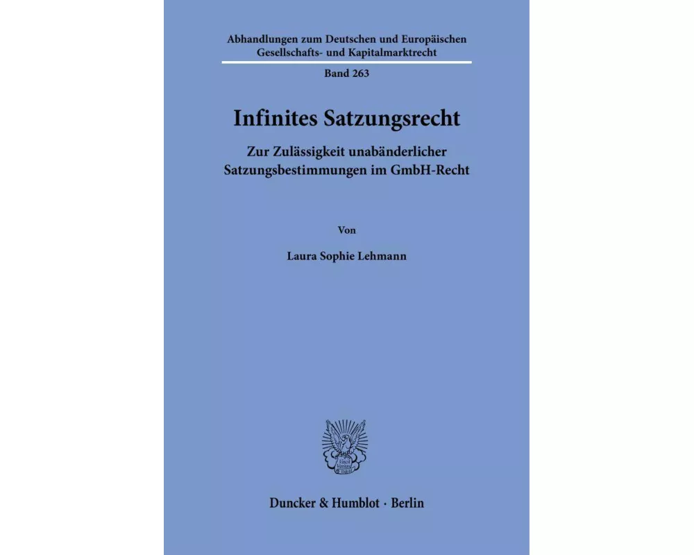 Infinites Satzungsrecht