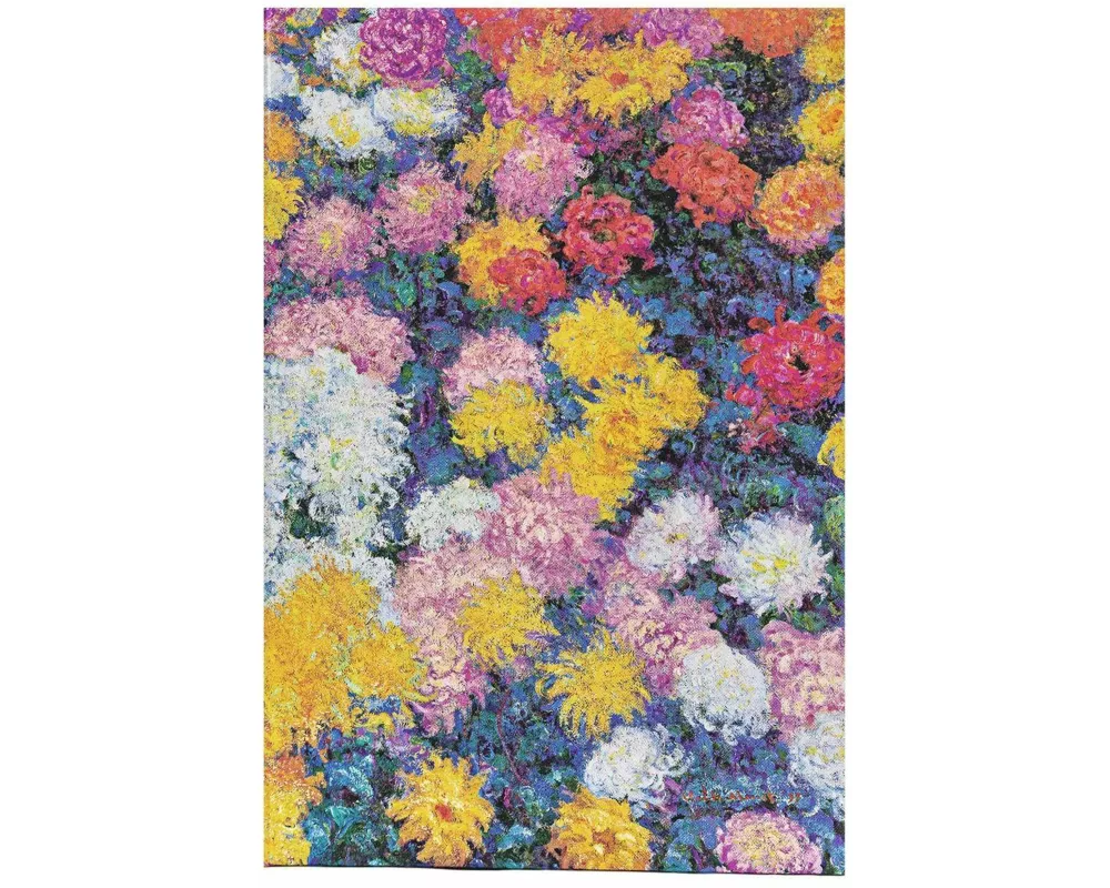 Monet's Chrysanthemums Mini Unlined Hardback Journal (Elastic Band Closure)