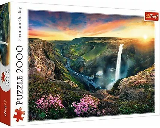 Puzzle 2000 - Haifoss Wasserfall, Island