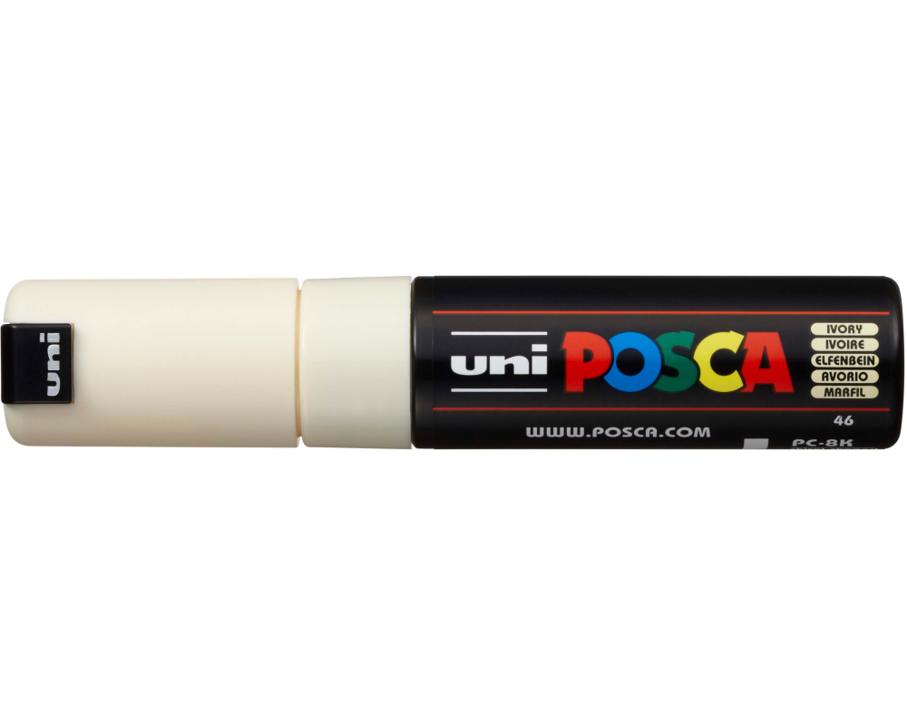 UNI-BALL Posca Marker 8mm PC-8K IVORY elfenbein, Keilspitze