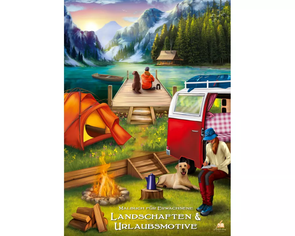 Landschaften & Urlaubsmotive - Malbuch für Erwachsene mit 50 wunderschönen Ausmalmotiven