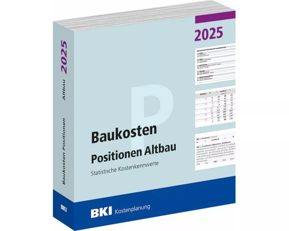 BKI Baukosten Positionen Altbau 2025