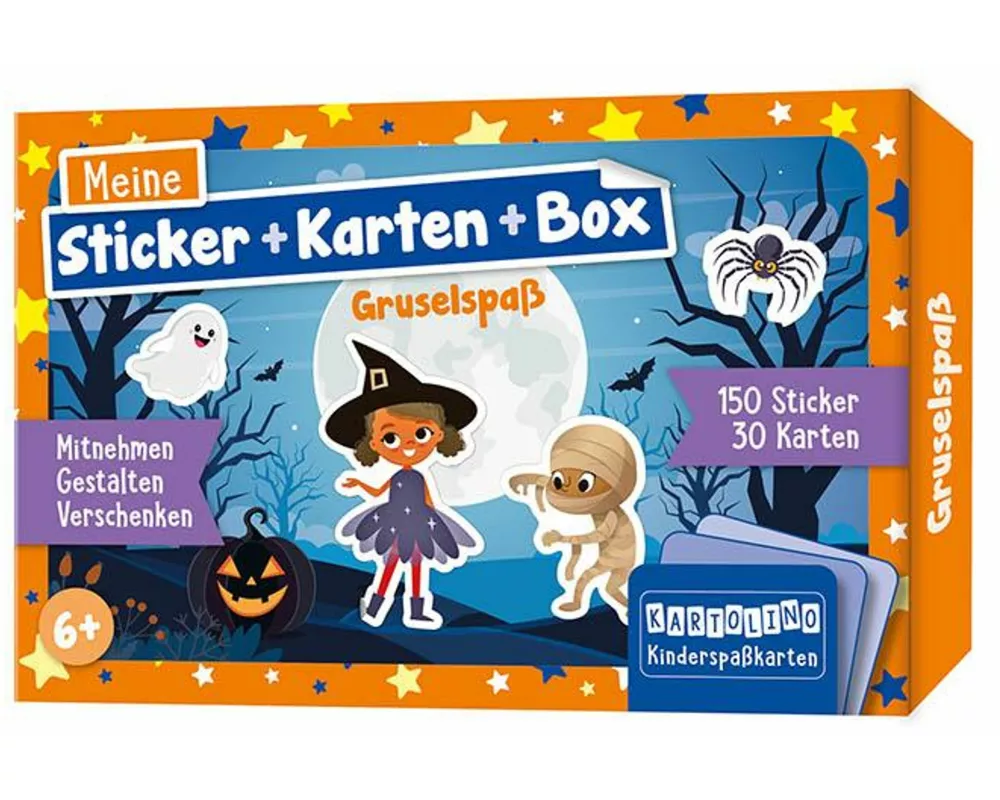 Meine Sticker + Karten + Box - Gruselspaß