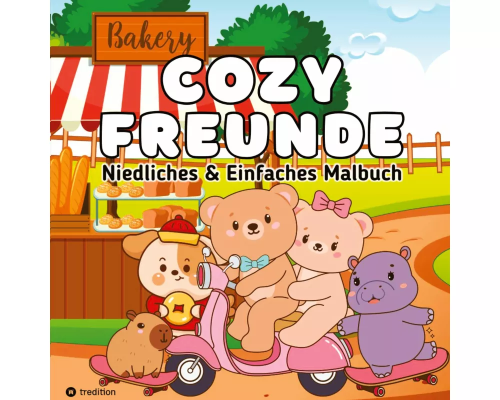 Cozy Malbuch Cozy Freunde - Süße Tiere Malbuch für Erwachsene