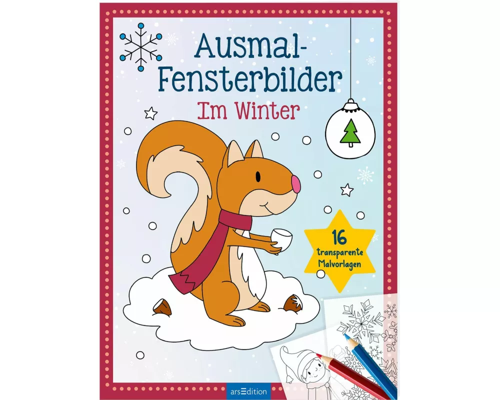 Ausmal-Fensterbilder – Im Winter