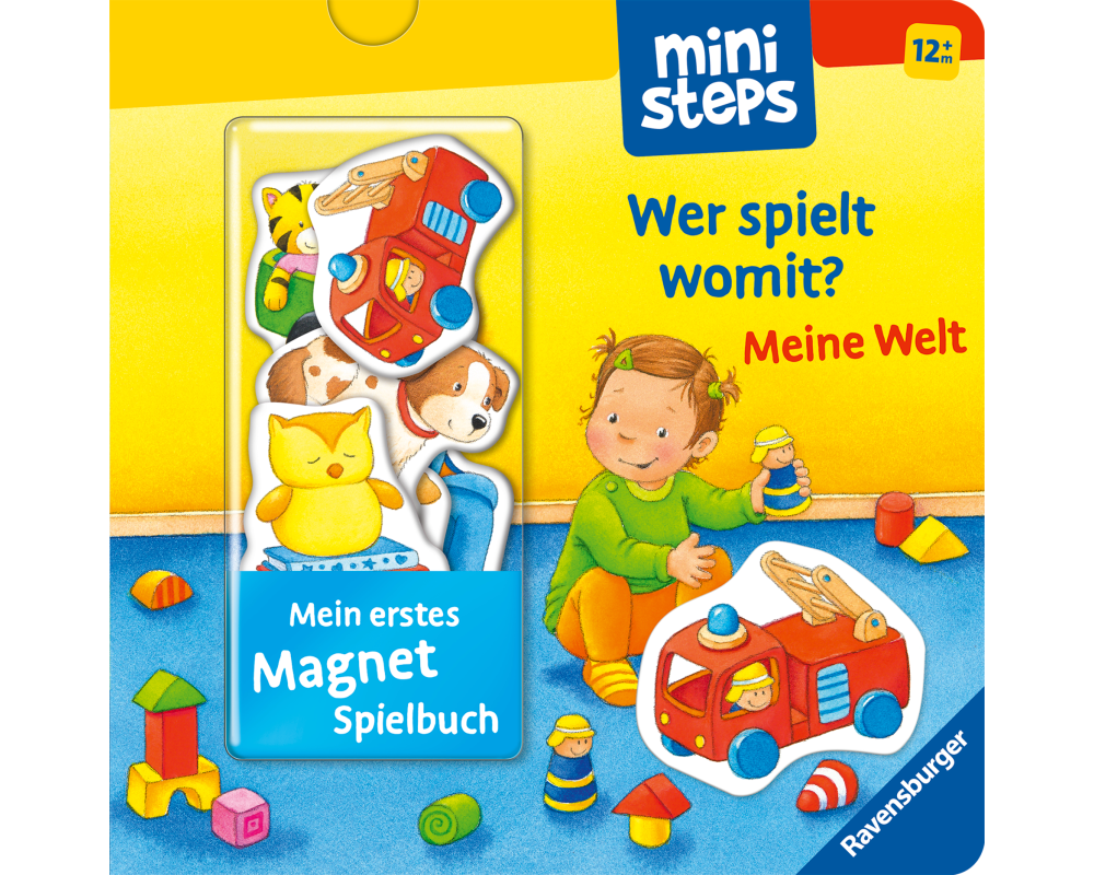 ministeps: Mein erstes Magnetbuch: Wer spielt womit? Meine Welt