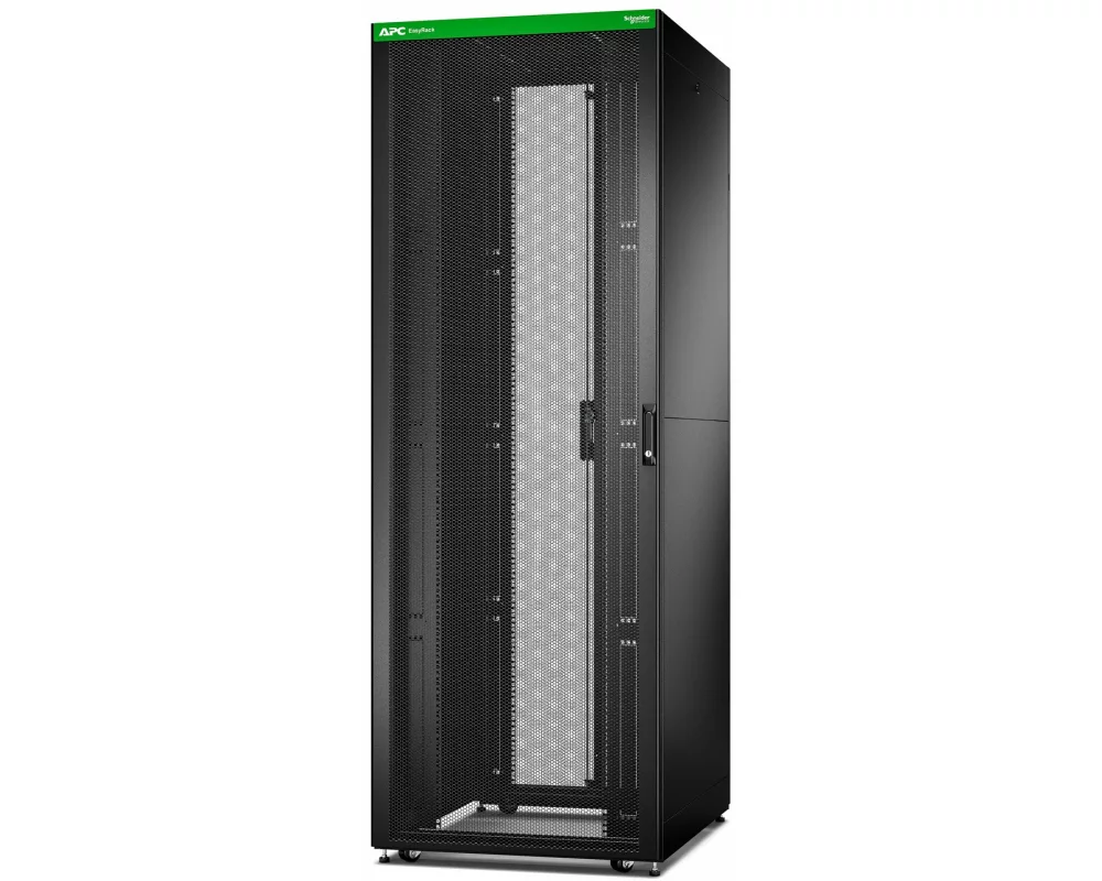 APC Easy Rack 48Ux800x1000 Roof/Side panel/castors/feet No Bottom 4 Brackets black