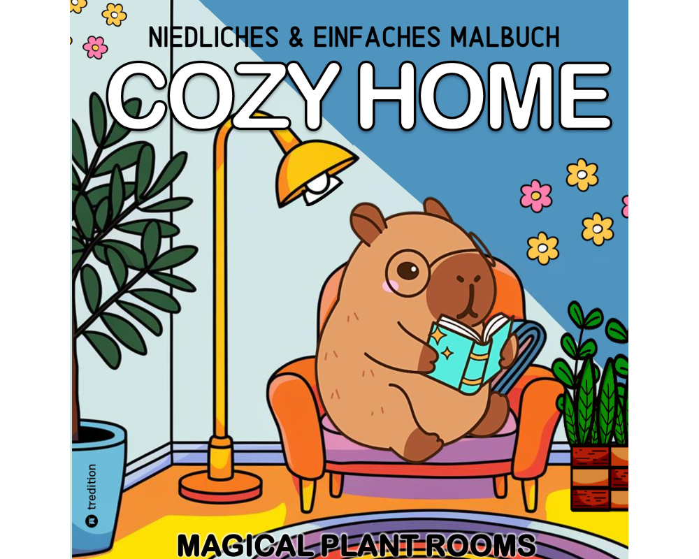 Cozy Malbuch: Cozy Home Einfaches Malbuch Cute & Comfy Haus und Garten