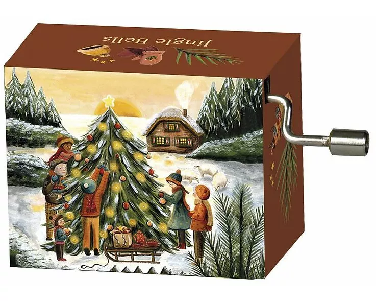 Weihnachtsspieluhr. Decorating tree, Jingle Bells