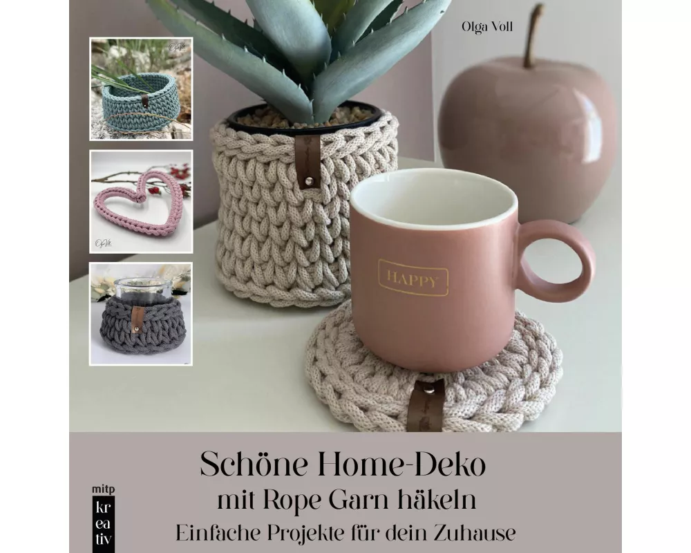 Schöne Home-Deko mit Rope Garn häkeln