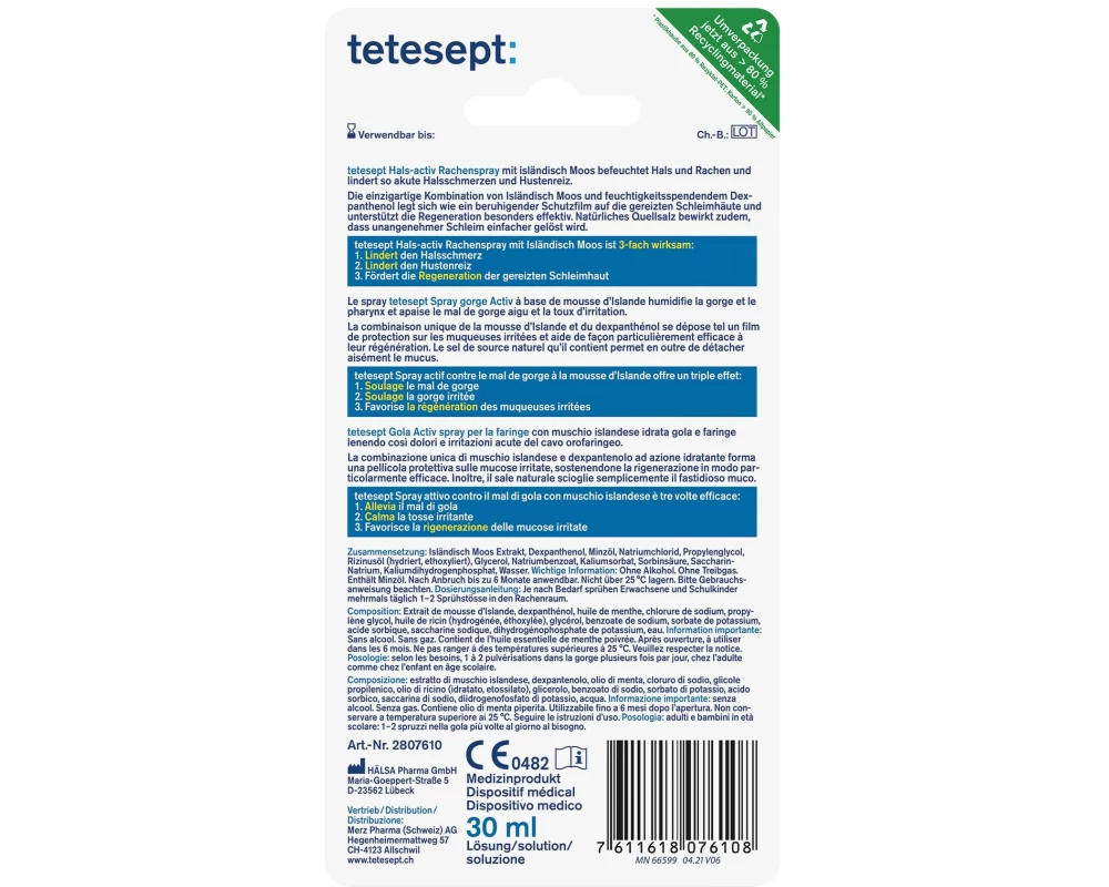 tetesept Hals-activ Rachenspray 30 ml