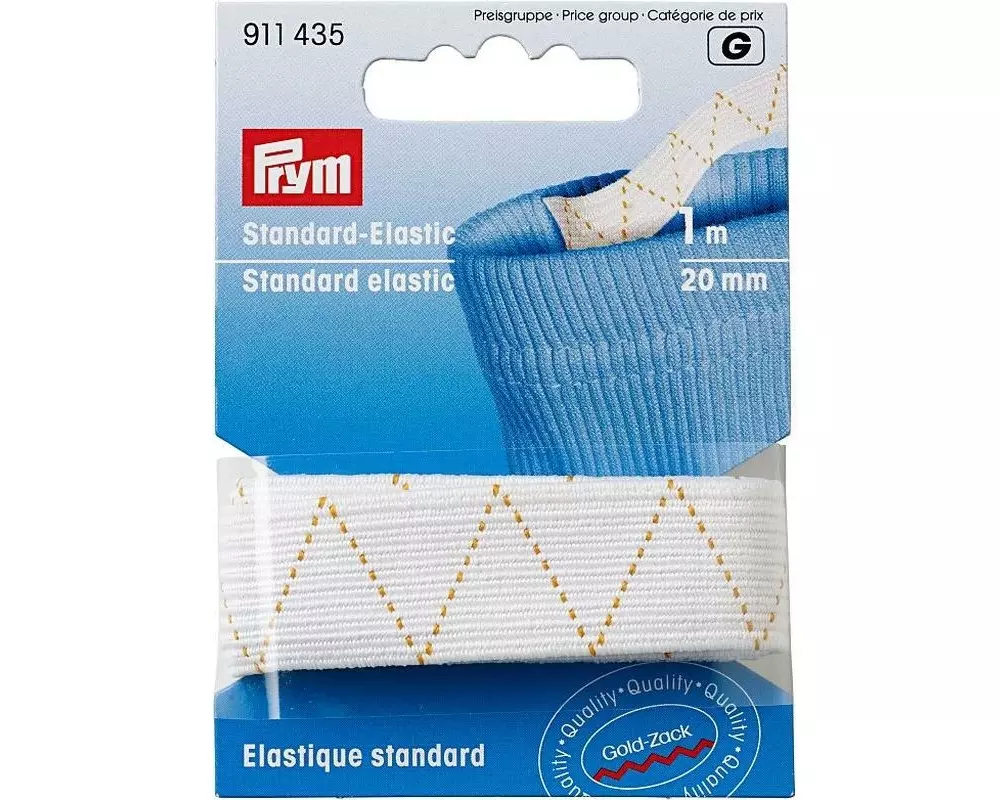 Prym Elastikband Weiss, 1 m x 20 mm