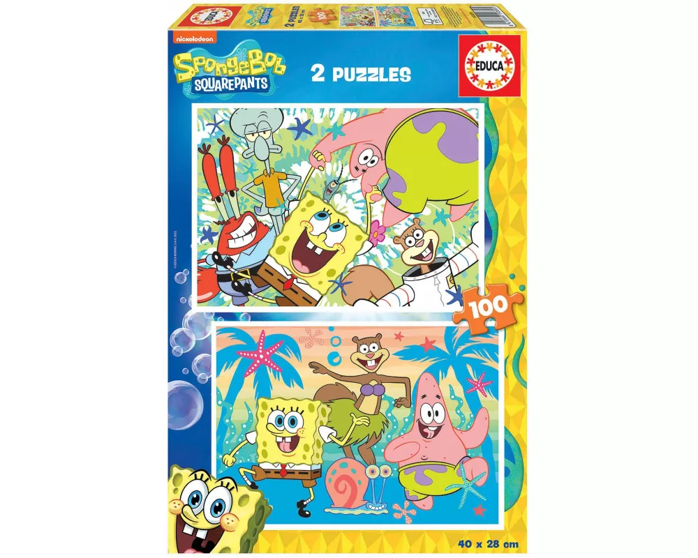 Educa - Spongebob Schwammkopf - Puzzle 2x100 Teile