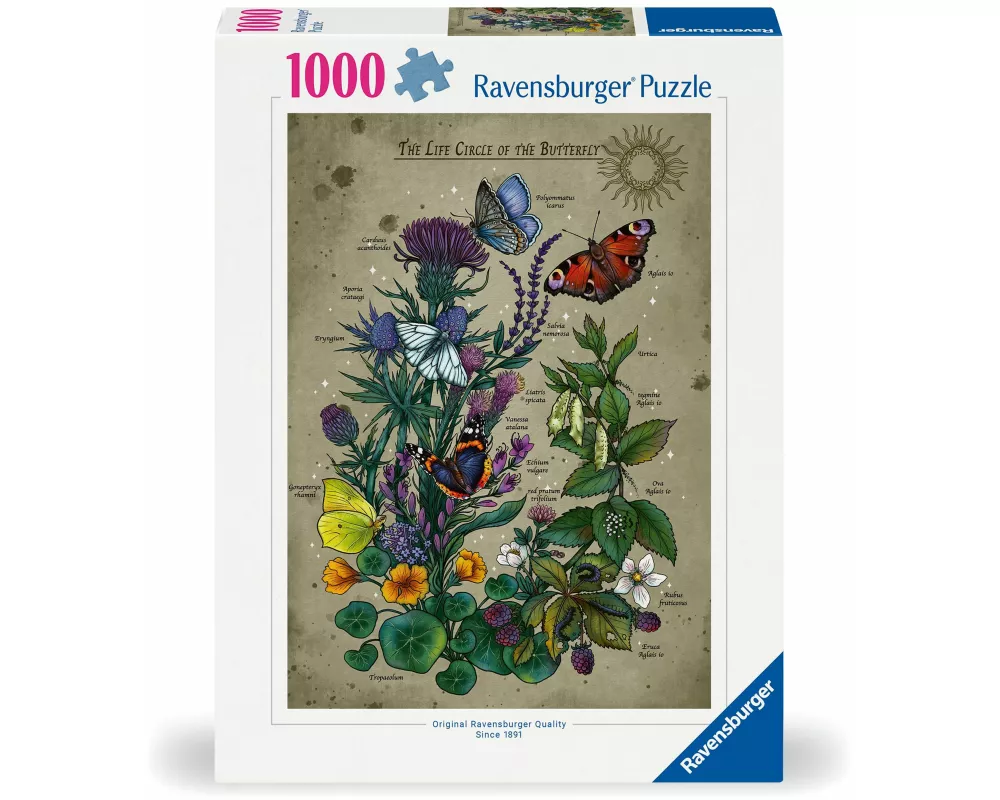 Erwachsenenpuzzle 1000 Teile - Lebenskreis eines Schmetterlings