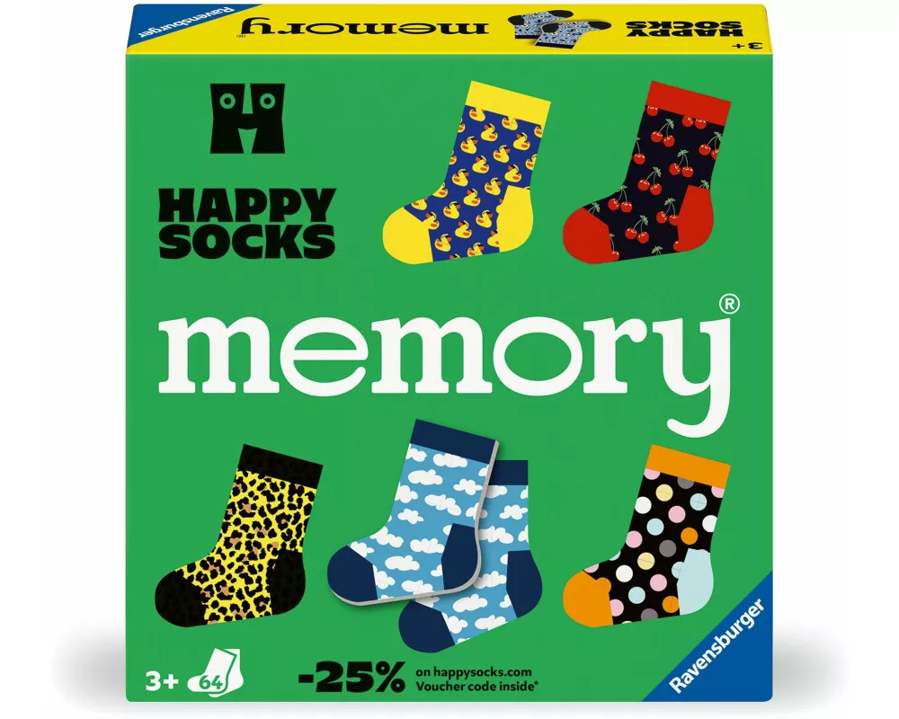 memory Happy Socks - Kinderspiel ab 3 Jahre