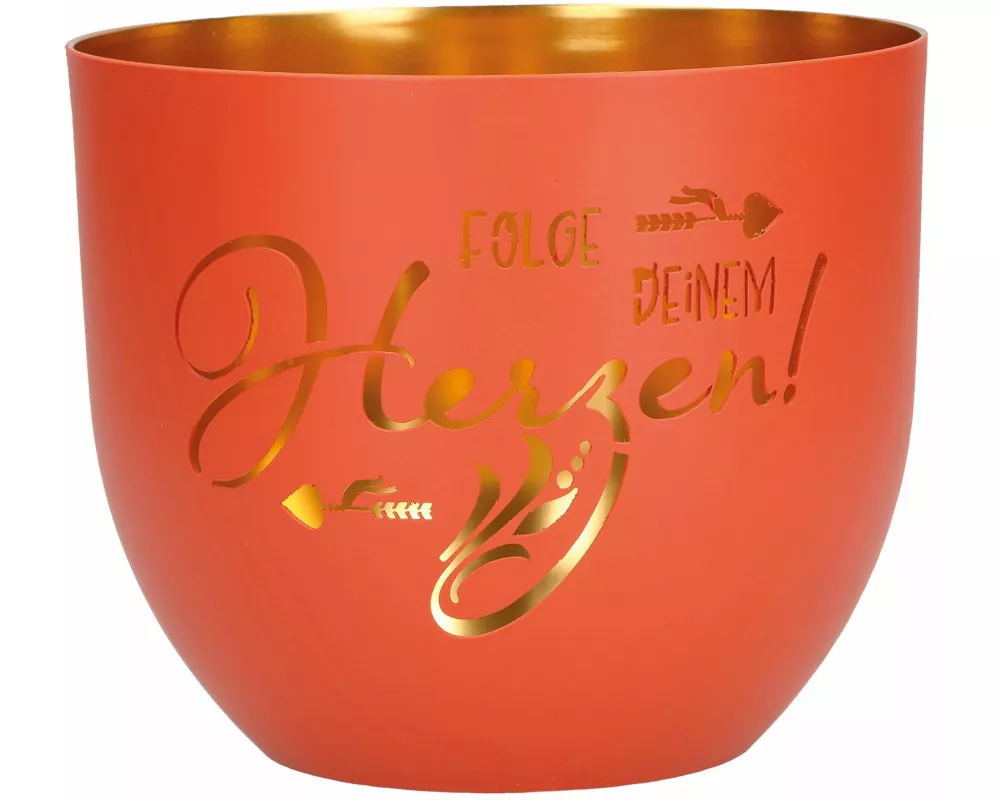 Folge deinem Herzen! Windlicht aus Metall