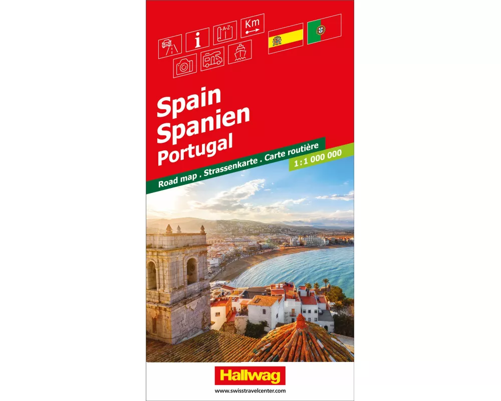 Hallwag Strassenkarte Spanien, Portugal 1:1 Mio