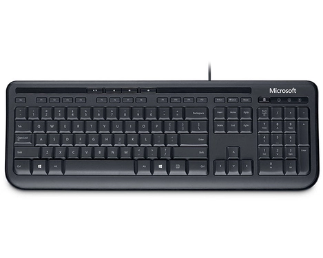 Incase Designed by Microsoft Wired Keyboard 600. Keyboard form factor: Full-size (100%). Keyboard style: Straight. Connectivity technology: Wired, Device interface: USB, Keyboard key switch: Membrane, Keyboard layout: QWERTY. Cable length: 2 m. Recommended usage: Office. Product colour: Black