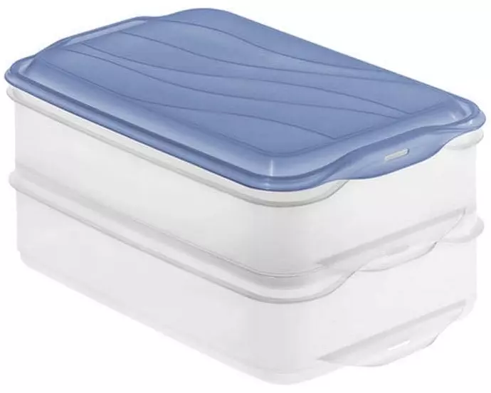 Rotho Vorratsbehälter Foodcentar Rondo 2 Stück, 2.7 l, Blau