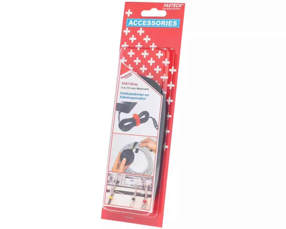 FASTECH Klett-Kabelbinder ETN 10 mm x 5 m, Schwarz